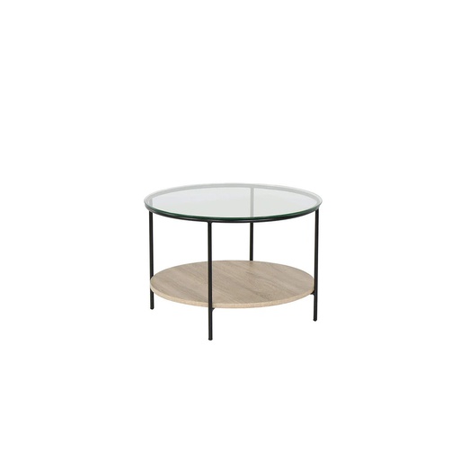 [19210606] Looms Darus Coffee Table- Clear Glass/Wood