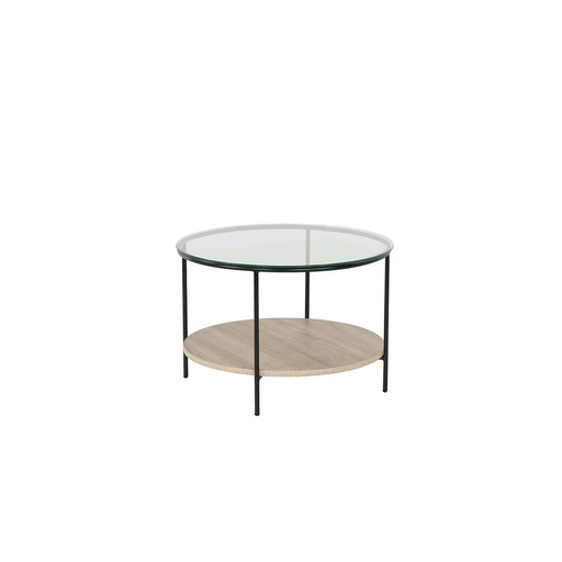 [19210606] Looms Darus Coffee Table- Clear Glass/Wood