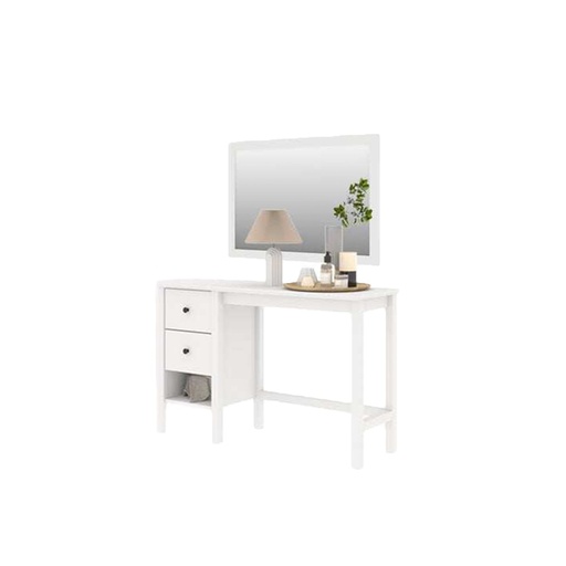 [Table+Mirror] Moneta Dressing Table + Mirror - White