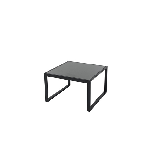 [19211511] Looms Brenda Coffee Table -Black Steel Legs/Top Gray Mirror