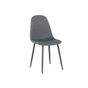 Lalada Dining Chair-Black Steel/Dark Grey