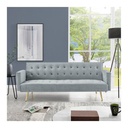 Miile Sofa Bed -Gold Steel/ Gray Velvet