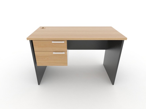 Able Executive Desk 120cm wide with attached Drawer Cabinet DWB042 - Mocha