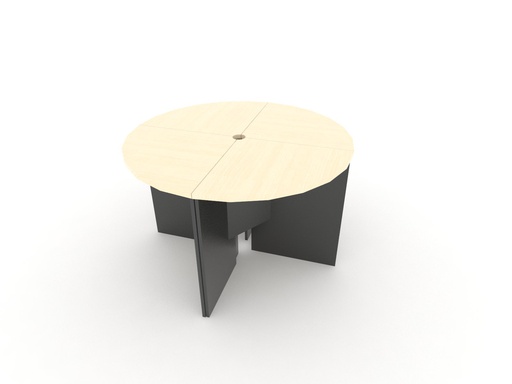 Able Office Round Meeting Table - Maple (2)
