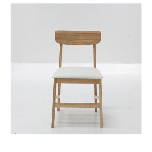 [19214232] Yada-B Dining Chair-Rubber Wood/SL White