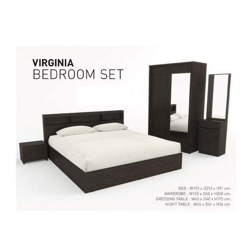 EX/Virginia 5' Bedroom Set/Wenge