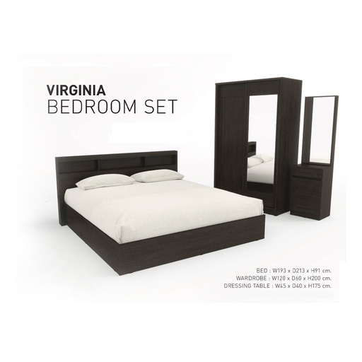 EX/Virginia 5' Bedroom Set/Wenge