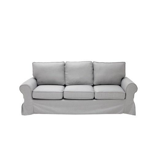 [19211450] Rayna Sofa 3 Seater - Black Plastic Leg - Light Grey