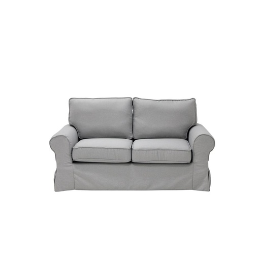 [19211451] Rayna Sofa 2 Seater - Black Plastic Leg - Light Gray