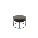 Sanwa Coffee Table - C60/Black Steel - Brown