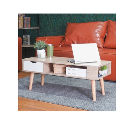 [19213543] Gabie Coffee Table C100 - Solid Oak/White