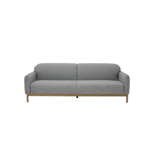 [19211990] Panna Sofa 3Seater-Natural Wood/Grey Fabric