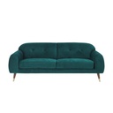 Eternal Sofa 3Seater - Brown Wood/ Green Velvet