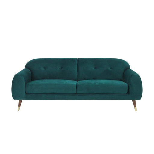 [19214149] Eternal Sofa 3Seater - Brown Wood/ Green Velvet