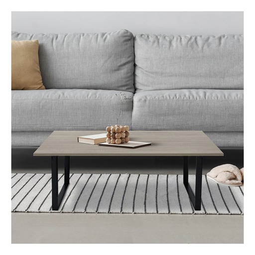 [19215727] Laconik Coffee Table-Black Steel/Natural Wood