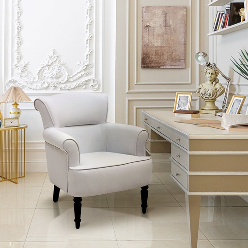 [19131726] Canola -G #3 Arm Chair - SL White