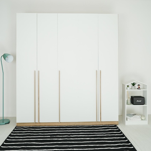[19214171] Remus - F Wardrobe WO200 - Solid Oak/White