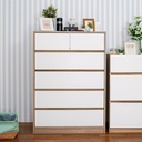 Garron Drawer Cabinet 80 - Solid Oak/White