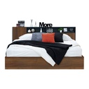 Diago Bed Bw 6ft - Legato Walnut/Dark Gray