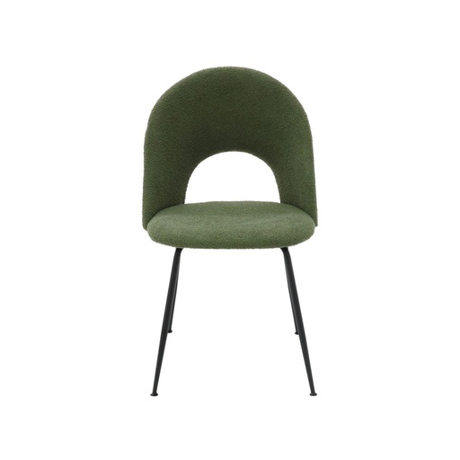 [19224755] Lason Dining Chair-Steel Black/Green