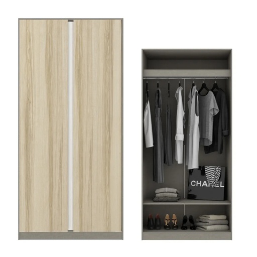 [19209042] Blox Wardrobe WO100-60-210/OP-A/Clinen/DE01/Lindberg Oak