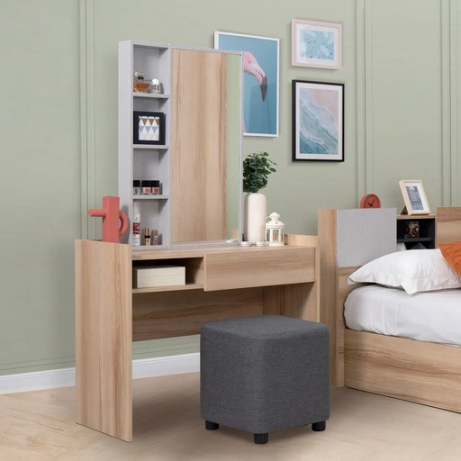 [19216400] Mavis-Dressing Table DT100-Lindberg Oak/Denim