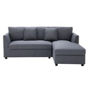 Riki Sofa-Left Corner-Grey Fabric