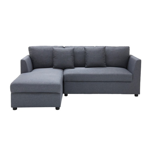 [19226858] Riki Sofa-Left Corner-Grey Fabric