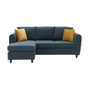 Lettie Sofa - Right Corner-Blue Fabric/Yellow