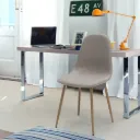 Lasta-B/Dining Chair/Steel Legs/Cream Fabric