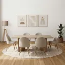 Dining Table/Kanola#2/180x90/PVC Valley Oak