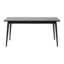 Minira Dining Table A160(200)- Black Steel/Black Wood