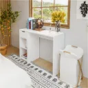 KC-Play Working Table Whitie DK100 - White/Lindberg Oak
