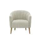 Gornlee Arm Chair - Birch Wood - Cream Fabric