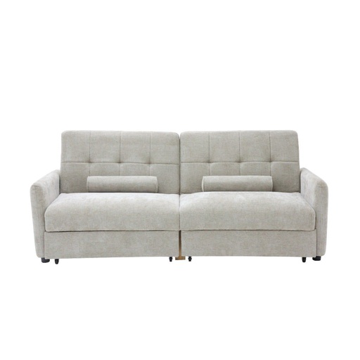 [19233478] Corte Sofa Bed 2Seater - Black Leg/Light Brown Fabric