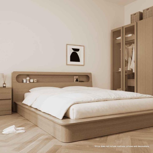 [19243822] Tomo Bed 5ft-Light Wood