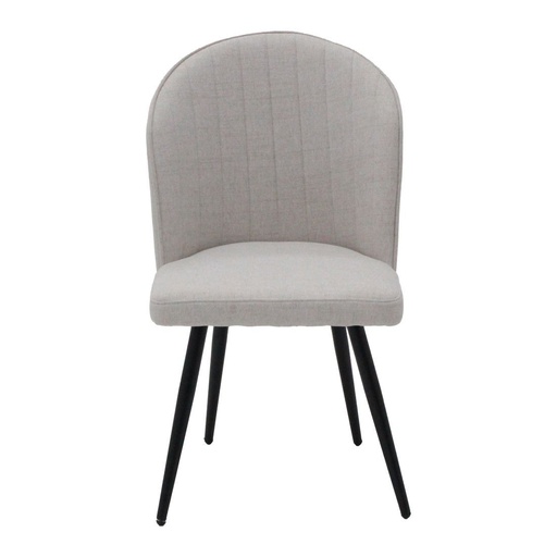 [19233964] Viniva Dining Chair-Black Steel/White Fabric