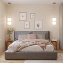 Snooze Bed 6ft-Light Grey Fabric