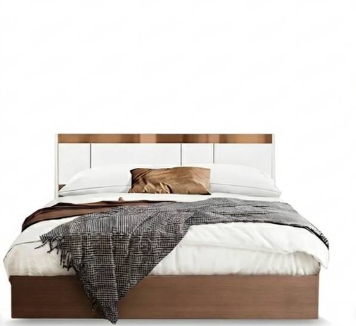 [19214855] Adison #2/Bed 5ft- Mocha Oak/White
