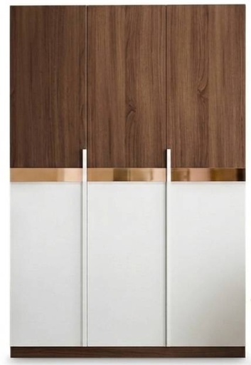[19211570] Adison Wardrobe 135/Mocha Oak/White
