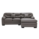 Ryota Sofa - Right Corner/Black Plastic Leg/SL Dark Brown