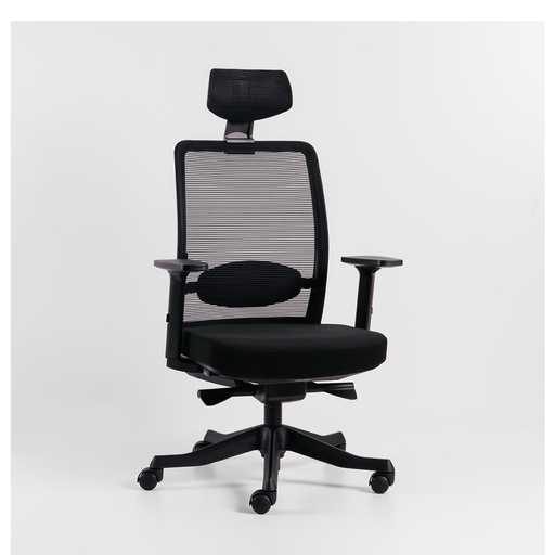 [1199YMA78V_VY] Merryfair Anggun High Back Office Chair - PVC Leather S-Black/B-SM01