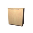 Able Low Cabinet LC080/DO05/083 (2) - Dark Grey/Maple