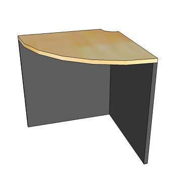 [19072400] Able Desk DKC70 - Dark Grey/Maple