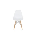 Soto Dining Chair - Wood Legs - White