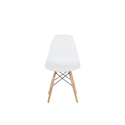 [19113978] Soto Dining Chair - Wood Legs - White