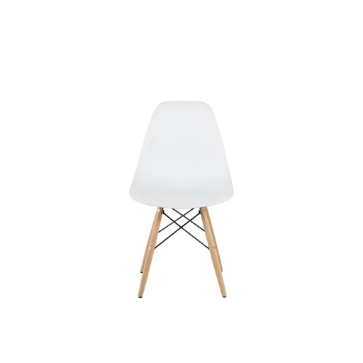 [19113978_backrest] Soto Dining Chair - Wood Legs - White