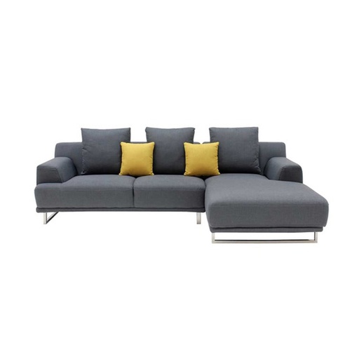 [19114085] Girly Sofa - Right Corner - Fabric Dark Grey