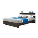 Harper Bed 6ft - Wenge/White-Denim