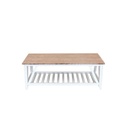 Albania Coffee Table-White/Nature